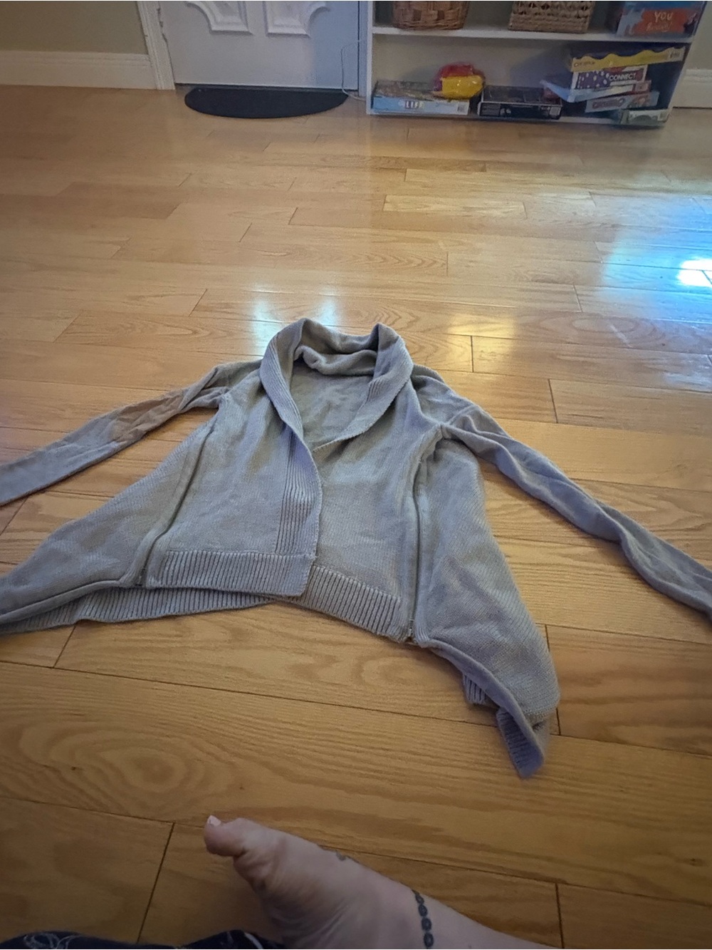 lululemon athletica Light Taupe Open-Front Shawl Collar Cardigan